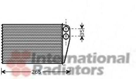 Радиатор обігрівача RENAULT MEGANE II (02-) (вир-во) Van Wezel 43006354 (фото 1)