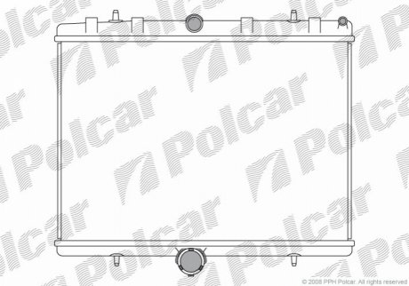 Радиатор охолодження Citroen Jumpy/Peugeot Expert 2.0Hdi 03- Polcar 239708A1 (фото 1)