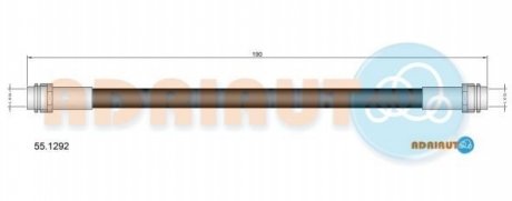 VW Шланг торм. задн. PHAETON 02- ADRIAUTO 55.1292 (фото 1)