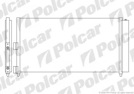 Радиатор кондиціонера Fiat Doblo 1.3-1.9 JTD 01- Polcar 3022K8C5 (фото 1)