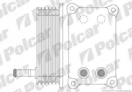 Радиатор масла Ford 2.0D/2.2D 08.00-02.16 Polcar 3218L8-1 (фото 1)