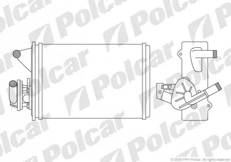 Радиатор пічки Fiat Fiorino 1.1-1.9 88- Polcar 3016N8-1 (фото 1)