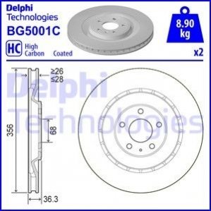 Гальмiвнi диски Delphi BG5001C (фото 1)