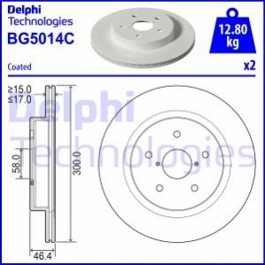 Гальмiвнi диски Delphi BG5014C (фото 1)