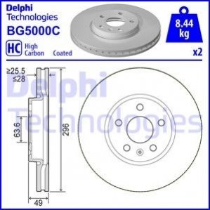 Гальмiвнi диски Delphi BG5000C (фото 1)