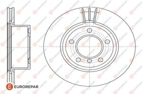 ДИСК ГАЛЬМІВНИЙ EUROREPAR 1618888380 (фото 1)