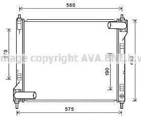 Радіатор охолодження NISSAN JUKE (2010) 1.6 (вир-во AVA) AVA COOLING DN2354 (фото 1)