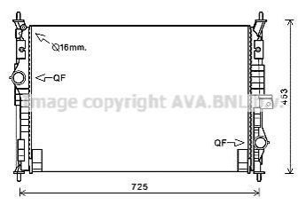 Радиатор охолодження двигуна CITROEN BERLINGO/C4/PEUGEOT 3008/OPEL VIVARO (Ava) AVA COOLING PE2386 (фото 1)