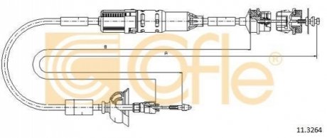 Трос сцепление COFLE 11.3264 (фото 1)