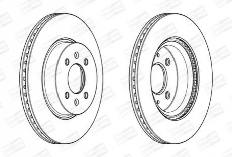 Гальмівний диск передній Hyundai i20 / KIA Rio Champion 562944CH (фото 1)