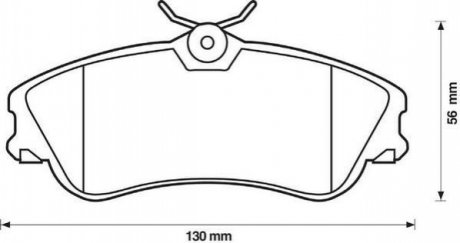 CITROEN Колодки тормозные передние XSARA PICASSO 00- Jurid 571966J (фото 1)