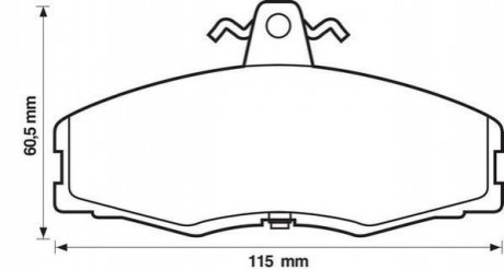 FORD Колодки тормозные передні SIERRA 1.3 82- 1.6 Jurid 571540J (фото 1)