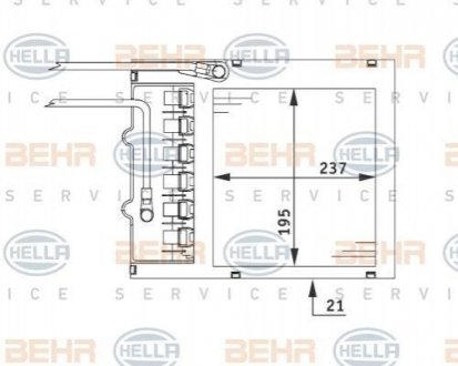 Радиатор пічки BEHR-HELLA 8FH 351 311-151 (фото 1)