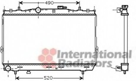 Радиатор охолодження двигуна COUPE/ LANTRA MT- Van Wezel 82002185 (фото 1)