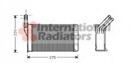 Радиатор обігрівача CITR ZX/XANTIA / PEUG 306 Van Wezel 09006082 (фото 1)