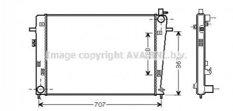 Радиатор охолодження Tucson 2.0 CRDi (Ava) AVA COOLING HY2328 (фото 1)