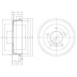 Гальмiвнi барабани Delphi BF168 (фото 1)