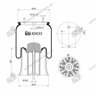 Подушка амортизуюча Febi 40433 (фото 1)