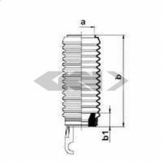 Пильовик рульового механізма GKN/Spidan 84004 (фото 1)