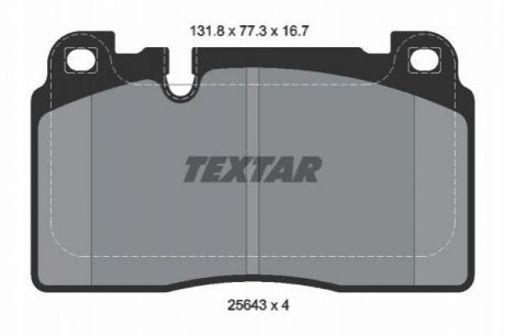 Гальмівні колодки дискові TEXTAR 2564305 (фото 1)