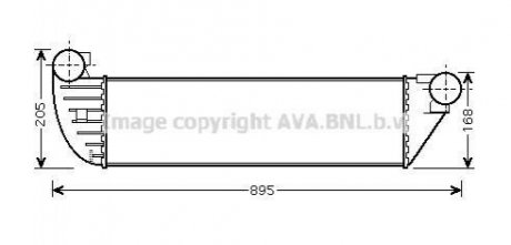 Інтеркулер ESPACE4/LAGUNA2 TD 05- (вир-во AVA) AVA COOLING RTA4397 (фото 1)