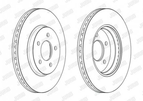 Гальмівний диск передній Mazda Tribute / Ford Maverick Jurid 563234JC (фото 1)