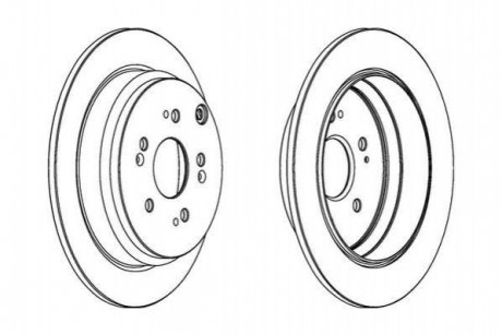 Гальмівний диск задній Honda CR-V III, IV (2007->) Jurid 562884JC (фото 1)