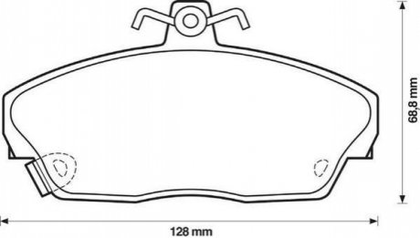 Колодки дискового тормоза Jurid 571438J (фото 1)