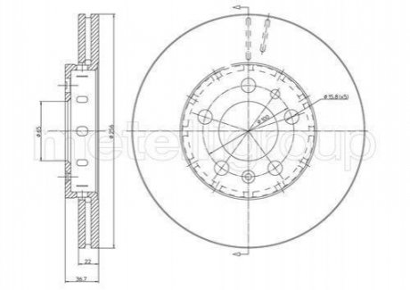 Диск тормозной Cifam 800390C (фото 1)