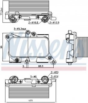 Масляний радиатор VW TOUAREG (2010) 3.0 TDI NISSENS 91226 (фото 1)