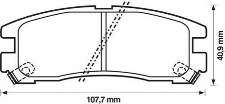 MITSUBISHI Колодки тормозные задні COLT 96-,GALANT 92- Jurid 572186J (фото 1)