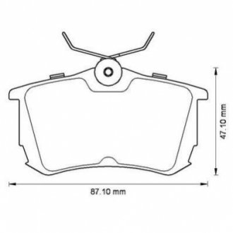 TOYOTA Тормозные колодки задн. Corolla 1.4/1.9 00- Jurid 572520J (фото 1)