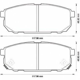 KIA Тормозные колодки дисковые Sorento 02- задн. Jurid 572549J (фото 1)