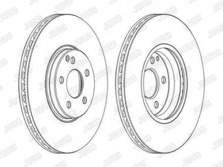 Гальмівний диск передній Mercedes E-Class (W211, S211) (2003->) Jurid 562728JC1 (фото 1)