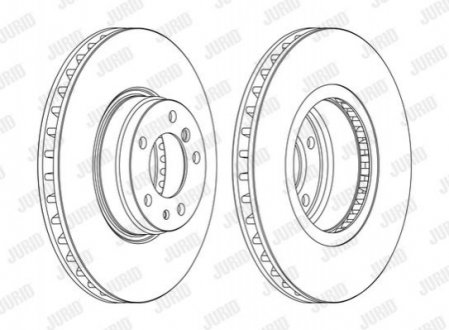 Гальмівний диск передній BMW 7-Series, Z8 Jurid 562091JC1 (фото 1)