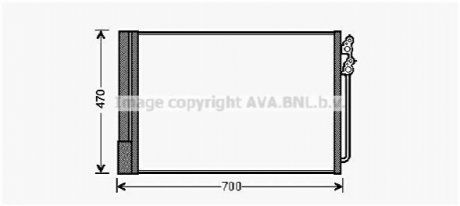 Конденсор кондиціонера BMW F07/F10/F01 5/7 10- (Ava) AVA COOLING BWA5370D (фото 1)