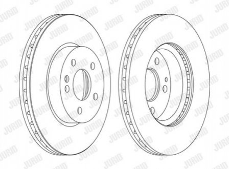 Гальмівний диск передній Mercedes V-Class (W447), Viano (W639), Vito (W639, W447) Jurid 562392JC1 (фото 1)