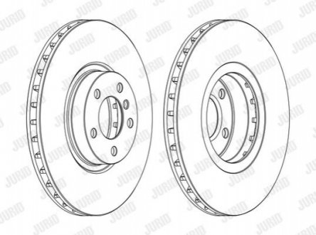 Гальмівний диск передній BMW X5, X6 Jurid 562520JC1 (фото 1)