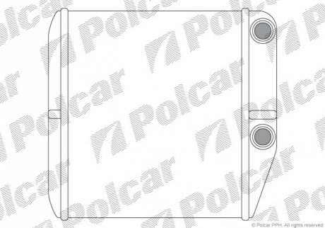 Радиатор пічки Citroen Nemo Fiat Fiorino,Linea, Punto 0.9-1.9D 06.05- Polcar 3024N8-2 (фото 1)