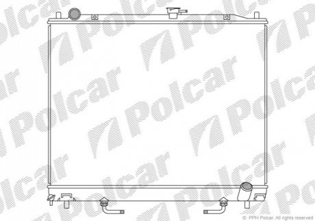 Радиатор охолодження Mitsubishi Pajero 3.2D 00-06 Polcar 527408-3 (фото 1)