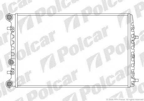 Радиатор охолодження Skoda Fabia 1.0-2.0 08.99- Polcar 691308A5 (фото 1)