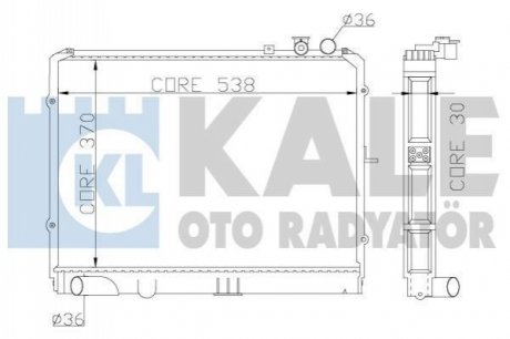 KALE KIA Радиатор охлаждения Carens II,Pregio 2.0CRDi/2.7D 97- KALE OTO RADYATOR 369900 (фото 1)