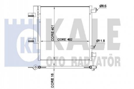 KALE CHEVROLET Радіатор кондиционера Spark 1.0/1.2 10- KALE OTO RADYATOR 342515 (фото 1)