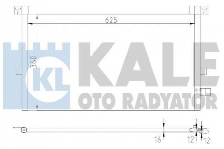 KALE FORD Радіатор кондиционера Mondeo III 02- KALE OTO RADYATOR 378700 (фото 1)