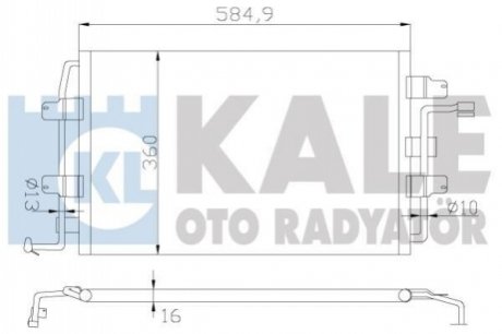 KALE VW Радіатор кондиционера New Beetle 00- KALE OTO RADYATOR 376400 (фото 1)