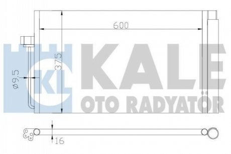 KALE BMW Радіатор кондиционера 5 E60,7 E65 KALE OTO RADYATOR 343070 (фото 1)