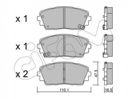 KIA Тормозные колодки передн.Picanto 11- Cifam 822-941-0 (фото 1)