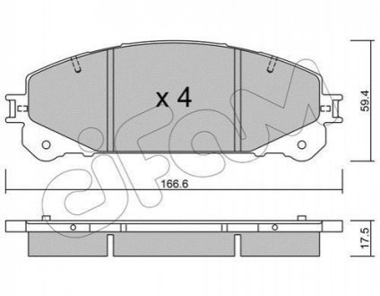 TOYOTA Колодки тормозные дисковые Lexus Cifam 822-938-0 (фото 1)