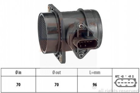 Расходомер воздуха БМВ 1 (е87), 3 (е46, е90) EPS 1.991.440 (фото 1)