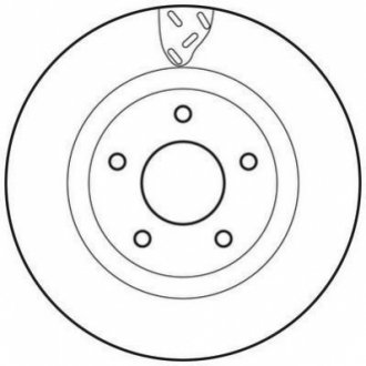 Гальмівний диск передній Mitsubishi ASX / Jeep Compas, Patriot / Dodge Avenger, Caliber / Chrysler Jurid 562790JC (фото 1)